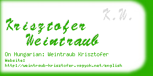 krisztofer weintraub business card